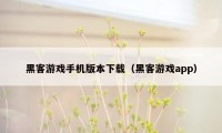 黑客游戏手机版本下载（黑客游戏app）