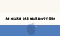 支付宝防黑客(支付宝防黑客的专家是谁)