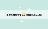 黑客手机版中文ios（黑客工具ios版）