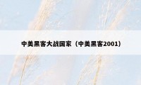 中美黑客大战国家(中美黑客2001)