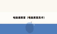 电脑课黑客（电脑黑客高手）