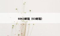 6063邮箱(63邮箱)