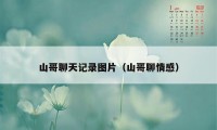 山哥聊天记录图片(山哥聊情感)