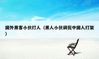国外黑客小伙打人（黑人小伙调侃中国人打架）