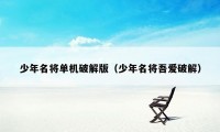 少年名将单机破解版（少年名将吾爱破解）