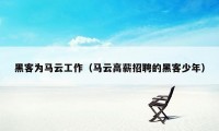 黑客为马云工作（马云高薪招聘的黑客少年）
