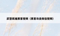 武警抓捕黑客视频（黑客攻击微信视频）