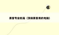 黑客专业机箱(顶级黑客用的电脑)