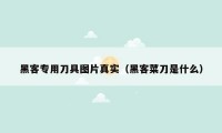 黑客专用刀具图片真实（黑客菜刀是什么）