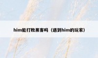 him能打败黑客吗(遇到him的玩家)