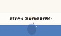 黑客的学校(黑客学校需要学历吗)