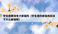 学生需要填电子邮箱吗(学生用的邮箱我应该下什么邮箱呢)