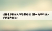 桂林电子科技大学联系邮箱(桂林电子科技大学研招办邮箱)