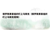 俄罗斯黑客组织盯上马斯克（俄罗斯黑客组织盯上马斯克视频）