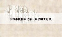小姐手机聊天记录（女子聊天记录）