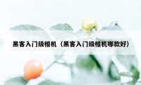 黑客入门级相机(黑客入门级相机哪款好)