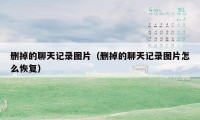 删掉的聊天记录图片（删掉的聊天记录图片怎么恢复）