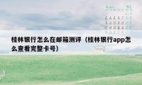桂林银行怎么在邮箱测评(桂林银行app怎么查看完整卡号)