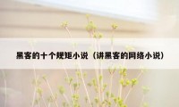 黑客的十个规矩小说(讲黑客的网络小说)