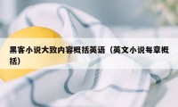 黑客小说大致内容概括英语(英文小说每章概括)
