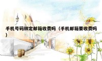 手机号码绑定邮箱收费吗(手机邮箱要收费吗)