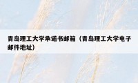 青岛理工大学承诺书邮箱（青岛理工大学电子邮件地址）