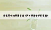 排名前十的黑客小说(天才黑客十岁的小说)