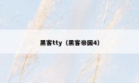 黑客tty(黑客帝国4)