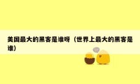美国最大的黑客是谁呀(世界上最大的黑客是谁)