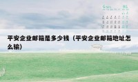 平安企业邮箱是多少钱（平安企业邮箱地址怎么输）
