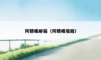 何朝曦邮箱(何朝曦祖籍)